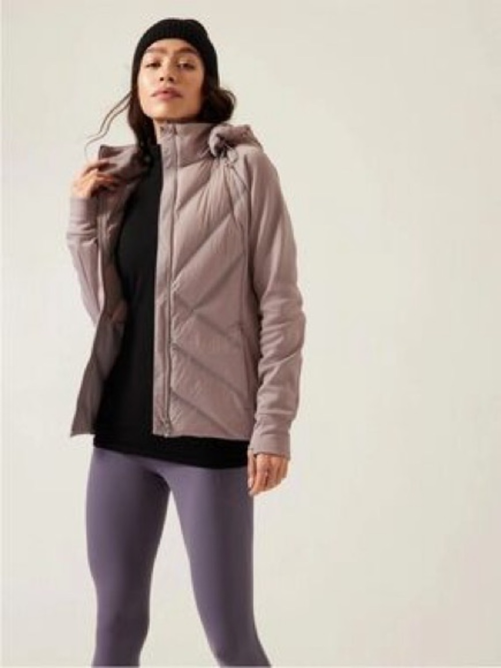 Athleta Inlet Down Puffer Jacket Tinsel Purple 1X